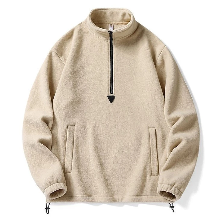 Sweater Fleece Separuh Zip