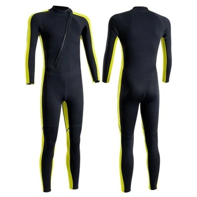Pakaian Selam Neoprena Trim Kuning